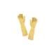 Thunder Group PLGL004 Yellow Dishwashing Glove, 9" x 16", Large Elbow, Latex, Washable - 1 Dozen 1 image