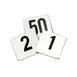 Thunder Group PLTN4100 Table Number Cards, 4" X 4", Numbers 1-100, Plastic - Pack 1 image
