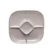 Thunder Group PS1515W Chip & Dip Platter, 15", 5-Compartment, Square, Passion White 1 image