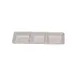 Thunder Group PS5103W Compartment Plate, 3-Compartment, 28 Oz., 15" X 6-1/4" X 1-3/8", Passion White 1 image