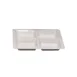 Thunder Group PS5104W Compartment Plate, 4-Compartment, 60 Oz., 13-1/2" X 13-1/2" X 1-3/8", Passion White 1 image