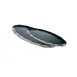 Thunder Group RF2030B Platter, 30"L X 12"W, Oval, Scallop Edge, Black Pearl 1 image