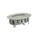 Thunder Group SLFD002 Chafer Platter, 16", Oval, Includes: Platter & Stand 1 image