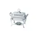 Thunder Group SLRCF0825 Half-Size Deluxe Chafer, 4 Quart, Lift-Off Cover, Canned Heat - Set 1 image