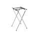 Thunder Group SLTS002 Folding Tray Stand, Double Bar, 24" Height, Chrome Tubing, Silver Frame, Black Nylon Straps (2) 1 image