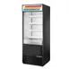 True TOAM-30-HC~TSL01 30" Vertical Air Curtain Merchandiser in Black, Self-Contained, 4 Shelves, Lighted Sing Panel 1 image