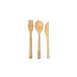Town 51321/CS Bamboo Flatware Set - Fork, Knife & Spoon, 24-Piece Tableware, - 1/Case 1 image