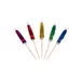 Town 51800 Cocktail Parasol, 4" Foil, Wooden Stem, Assorted Colors - 1/Box 1 image