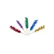Town 51802 Cocktail/Food Pick, 4"L, Curly Foil Frill Top, Wooden Stem, Assorted Colors - Pack 1 image