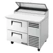 True TPP-AT-44D-2-HC 44" Refrigerated Pizza Prep Table w/ 2 Drawers, (6) 1/3 Pans 1 image