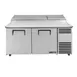 True TPP-AT-67-HC 67" Refrigerated Pizza Prep Table w/ 2 Doors, (9) 1/3 Pans 3 image