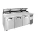 True TPP-AT2-93-HC 93" Refrigerated Pizza Prep Table w/ 3 Doors, (12) 1/3 Pans 2 image