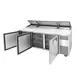 True TPP-AT2-93-HC 93" Refrigerated Pizza Prep Table w/ 3 Doors, (12) 1/3 Pans 4 image