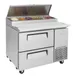 Turbo Air TPR-44SD-D2-N 44" 2 Drawers Refrigerated Pizza Prep Table, 6 Condiment Pans 2 image