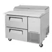 Turbo Air TPR-44SD-D2-N 44" 2 Drawers Refrigerated Pizza Prep Table, 6 Condiment Pans 3 image