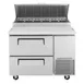 Turbo Air TPR-44SD-D2-N 44" 2 Drawers Refrigerated Pizza Prep Table, 6 Condiment Pans 6 image