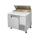 Turbo Air TPR-44SD-N 44" 1 Door Refrigerated Pizza Prep Table, 6 Condiment Pan, 14 cu. ft. 1 image