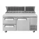 Turbo Air TPR-67SD-D2-N 67" Refrigerated Pizza Prep Table w/ 1 Door & 2 Drawers, 20 cu. ft. 3 image