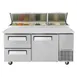 Turbo Air TPR-67SD-D2-N 67" Refrigerated Pizza Prep Table w/ 1 Door & 2 Drawers, 20 cu. ft. 4 image