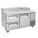 Turbo Air TPR-67SD-D2-N 67" Refrigerated Pizza Prep Table w/ 1 Door & 2 Drawers, 20 cu. ft. 6 image