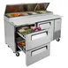 Turbo Air TPR-67SD-D2-N 67" Refrigerated Pizza Prep Table w/ 1 Door & 2 Drawers, 20 cu. ft. 9 image