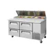 Turbo Air TPR-67SD-D4-N 67" Refrigerated Pizza Prep Table w/ 4 Drawers, 20 cu. ft. 1 image