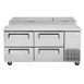 Turbo Air TPR-67SD-D4-N 67" Refrigerated Pizza Prep Table w/ 4 Drawers, 20 cu. ft. 5 image