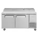 Turbo Air TPR-67SD-N 67" Refrigerated Pizza Prep Table w/ 2 Doors, 9 Condiment Pans 5 image