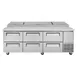 Turbo Air TPR-93SD-D6-N 93" Refrigerated Pizza Prep Table w/ 6 Drawers, 12 Condiment Pans 3 image