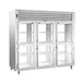 Traulsen AHT332NP-HHG 76" 3-Section Pass-Thru Refrigerator w/ 12 Half Glass Doors, Remote, 76 cu. ft. 1 image