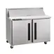 Traulsen C Series CLPT-3610-SD-RR 36" 2-Section Sandwich / Salad Prep Table w/ 2 Doors, 10 pans 1 image