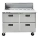 Traulsen C Series CLPT-4812-DW 48" 2-Section Sandwich / Salad Prep Table w/ 4 Drawers, 12 pans 1 image
