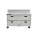 Traulsen C Series CLPT-6024-DW 60" Mega Top Sandwich Prep Table w/ 4 Drawers, 24 pans 1 image