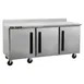 Traulsen C Series CLUC-72F-SD-WTRRR 72" 3 Doors Worktop Freezer, 18.8 cu. ft. 1 image