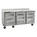 Traulsen C Series CLUC-72R-GD-WTLRR 72" 3-Section Worktop Refrigerator w/ 3 Glass Doors 1 image