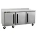 Traulsen C Series CLUC-72R-SD-WTLRR 72" 3-Section Worktop Refrigerator w/ 3 Doors 1 image