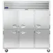 Traulsen G30000-032 76" Reach-In Refrigerator w/ 6 Solid Half-Doors (hinged left/right/right), Top Mount, 69 cu. ft. 1 image