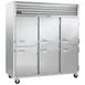 Traulsen G30002-032 76" 3-Section Reach-In Refrigerator w/ 6 Solid Half-Doors (hinged right/right/right), 69 cu. ft. 1 image