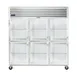 Traulsen G3200 76" 3-Section Reach-In Refrigerator w/ 6 Glass Half-Doors, Top Mount, 70 cu. ft. 1 image