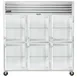 Traulsen G32002-032 76" 3-Section Reach-In Refrigerator w/ 6 Glass Half-Doors (hinged right/right/right), 70 cu. ft. 1 image