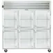 Traulsen G32002 76" 3-Section Reach-In Refrigerator w/ 6 Glass Half-Doors (hinged right/right/right), 70 cu. ft. 1 image