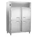 Traulsen RHT232DUT-HHS 48" 2-Section Reach-In Refrigerator w/ 4 Solid Half-Doors, Top Mount, 42 cu. ft. 1 image