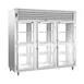 Traulsen RHT332NPUT-HHG 76" 3-Section Pass-Thru Refrigerator w/ 12 Half Glass Doors, Top Mount, 76.25 cu. ft. 1 image