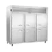 Traulsen RHT332NUT-HHS 76" 3-Section Reach-In Refrigerator w/ 6 Solid Half-Doors, Top Mount, 69.35 cu. ft. 1 image