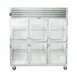 Traulsen RHT332W-HHG 86" 3-Section Reach-In Refrigerator w/ 6 Glass Half-Doors, Remote, 78.77 cu. ft. 1 image