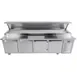 Traulsen TB113SL2S 113" 4-Section Refrigerated Pizza Prep Table w/ 4 Doors, (32) 1/6 Pans 1 image