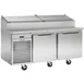 Traulsen TS066HT 66" 2-Section Refrigerated Pizza Prep Table w/ 2 Doors, (9) 1/3 Pans 1 image