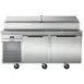 Traulsen TS072HT 72" 2-Section Refrigerated Pizza Prep Table w/ 2 Doors, (10) 1/3 Pans 1 image