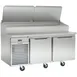 Traulsen TS072HT 72" 2-Section Refrigerated Pizza Prep Table w/ 2 Doors, (10) 1/3 Pans 2 image