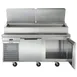 Traulsen TS072HT 72" 2-Section Refrigerated Pizza Prep Table w/ 2 Doors, (10) 1/3 Pans 4 image